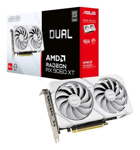 ASUS Dual -RX9060XT-16G-WHITE, Radeon RX 9060 XT, 16 GB, GDDR6, PCI Express 5.0, 2 ventola(e)